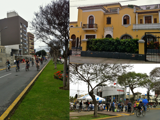 Avenida Arequipa, passeio de bicicleta em Lima, Lima, Casarões